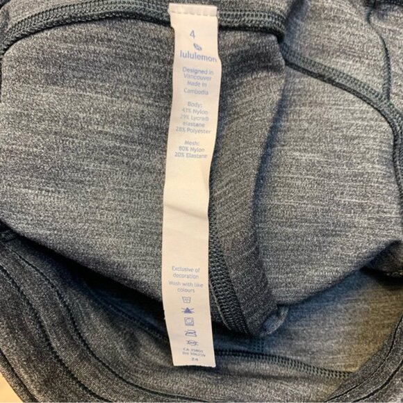 Lululemon Speed Up Tight Full-On Luxtreme Brushed 28" Heathered Black Size 4 - Picture 10 of 11